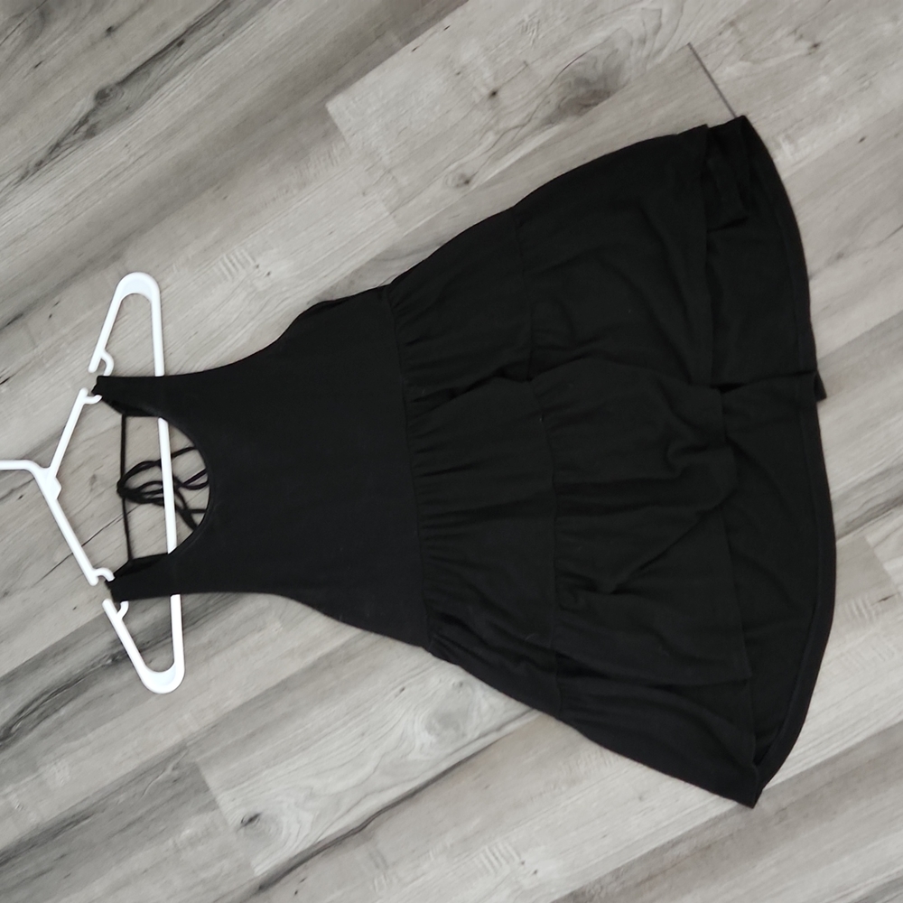 Black low back tank top